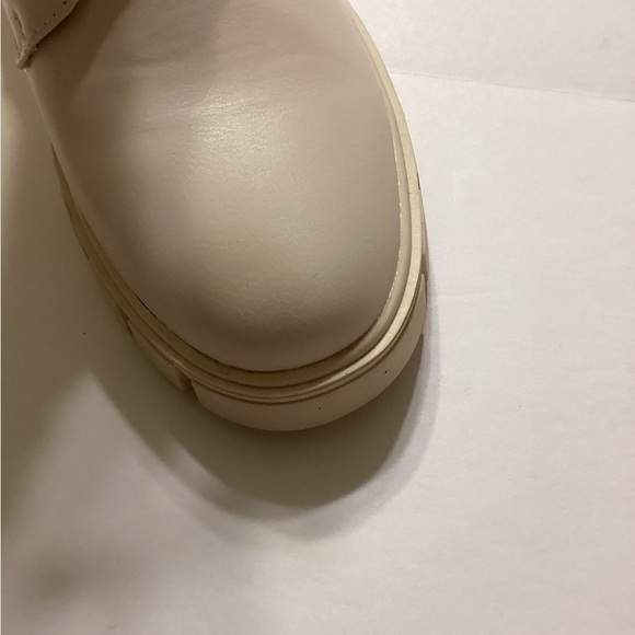 Qupid Renley Ivory Bone Lace Chunky Combat Women’s Boots Size 9 - Picture 3 of 10